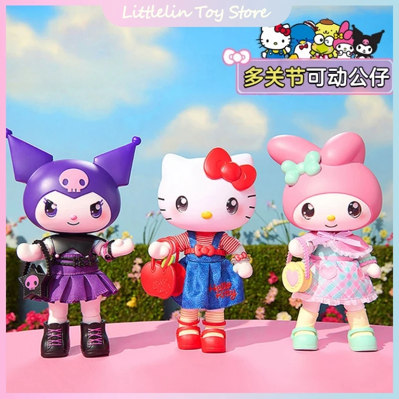 

New 20cm Hello Kitty And Friends Long Leg Series Genuine Multi Joint Movable Doll Bjd Doll ﻿Trendy Toys Girl'S Birthday Gift