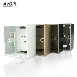 Caja de montaje de tipo 86, caja de montaje externo estándar de 86mm x 86mm, caja de enchufe de interruptor de superficie de pared, profundidad de 35mm, 40mm, 52mm enchufe superficie interruptor pared superficie