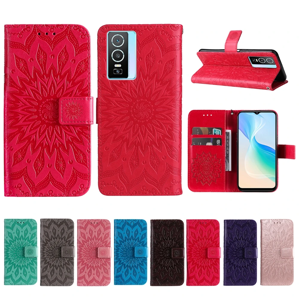 Funda de cuero para VIVO Y400 Y76 Y55 Y55S Y39 Y38 Y36 Y35 Y31 Y29 Y28 Y27 Y21 Y20 Y19S Y17 Y17S Y16 Y15 Y15S Y11S Y04 Y03 4G 5G