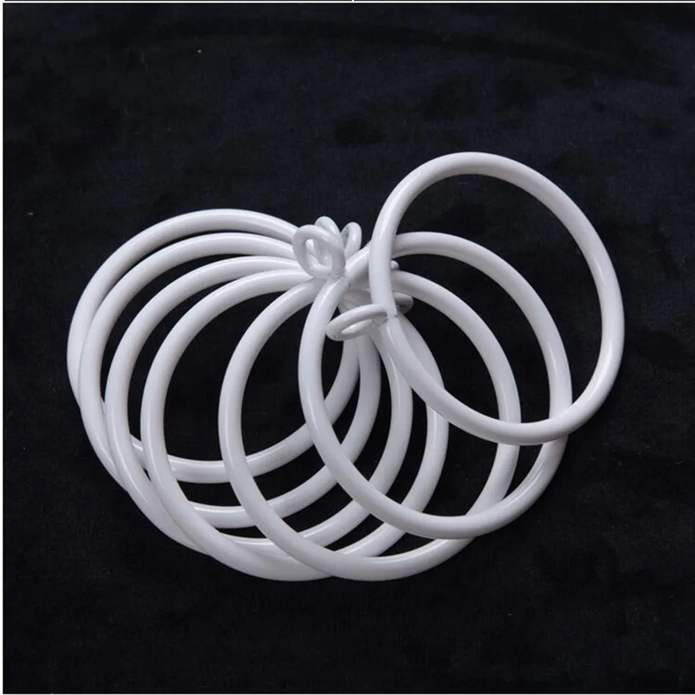 

10Pcs 4.5cm Premium Metal Roman Style Curtain Rings with Removable Strong Clips for Drapery Valance Socks Hats Hangers Metal