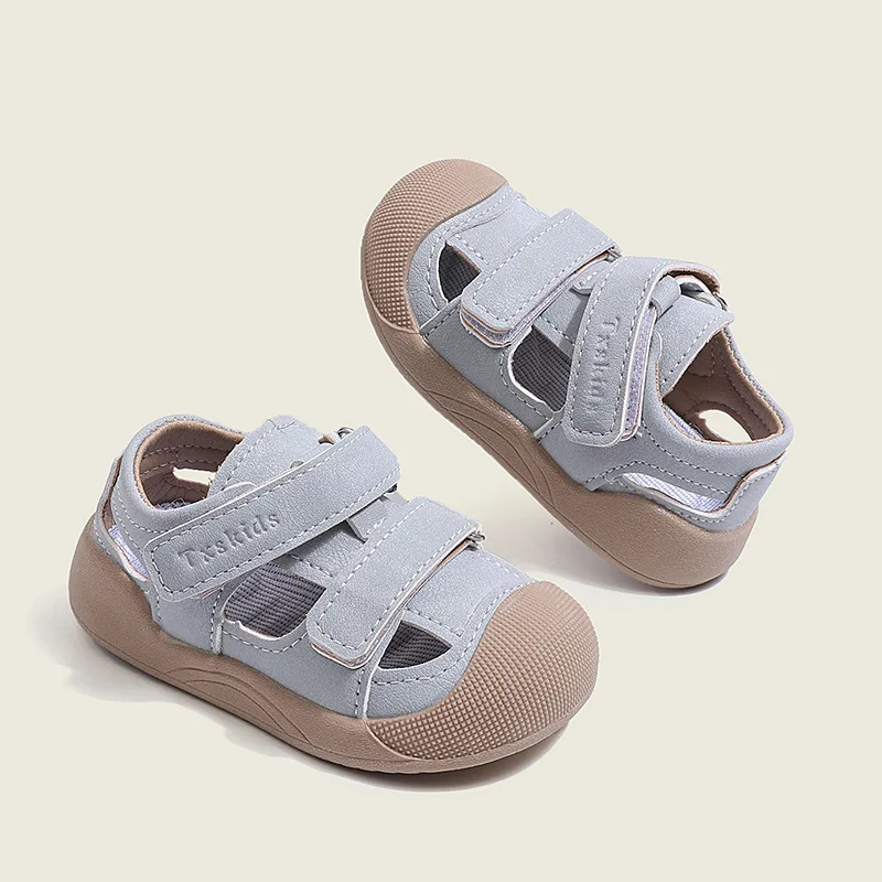 

New Summer Children Non-slip Hollow Outdoor Casual Shoes Baby Walking Sandals Boy Girl Kids Closed-toe Anti-kick Beach Sandals