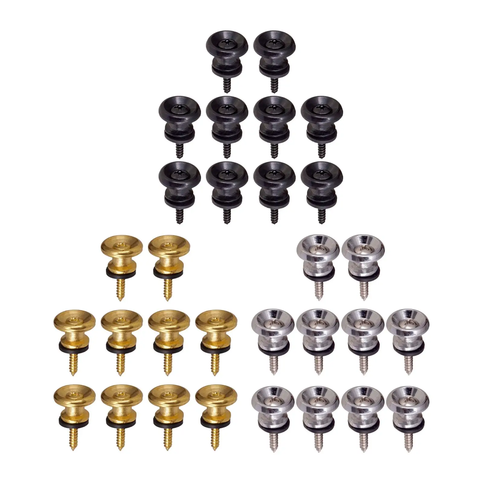 10x Guitar Strap Lock Pins Peg for Acoustic Guitar Martin Electric Guitar Bass Classical Guitar