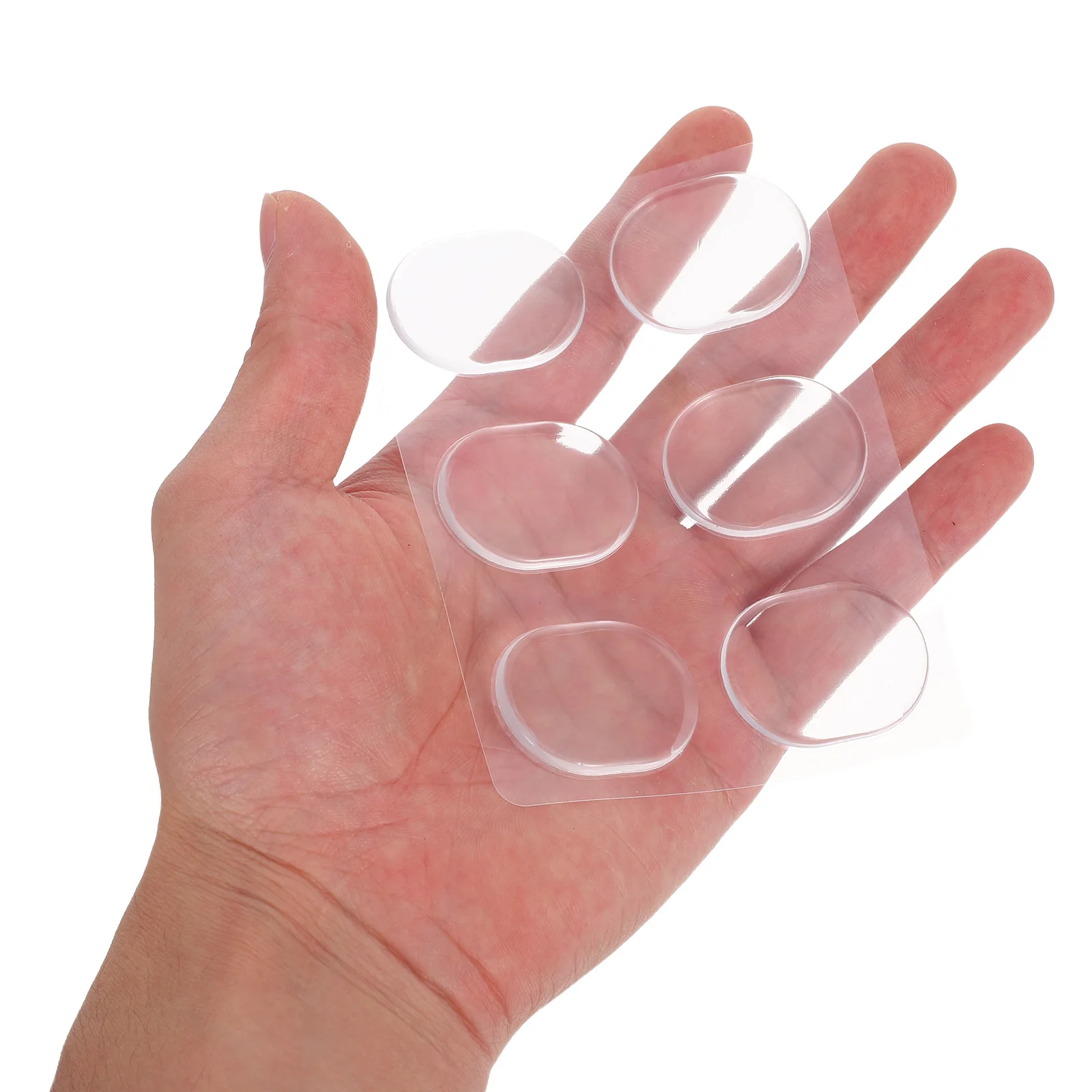 

6pcs Transparent Round Patches Gel Shoe Pads Protector Cushion Liners Silicone Blister Heel Pads Comfortable Absorbing Capacity