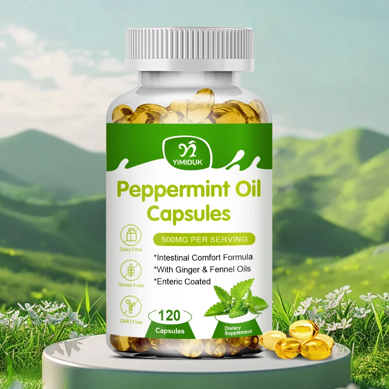 

Peppermint Oil Softgels Capsules Enteric Coated Peppermint Oil Capsules for IBS, Gastrointestinal & Digestive Support