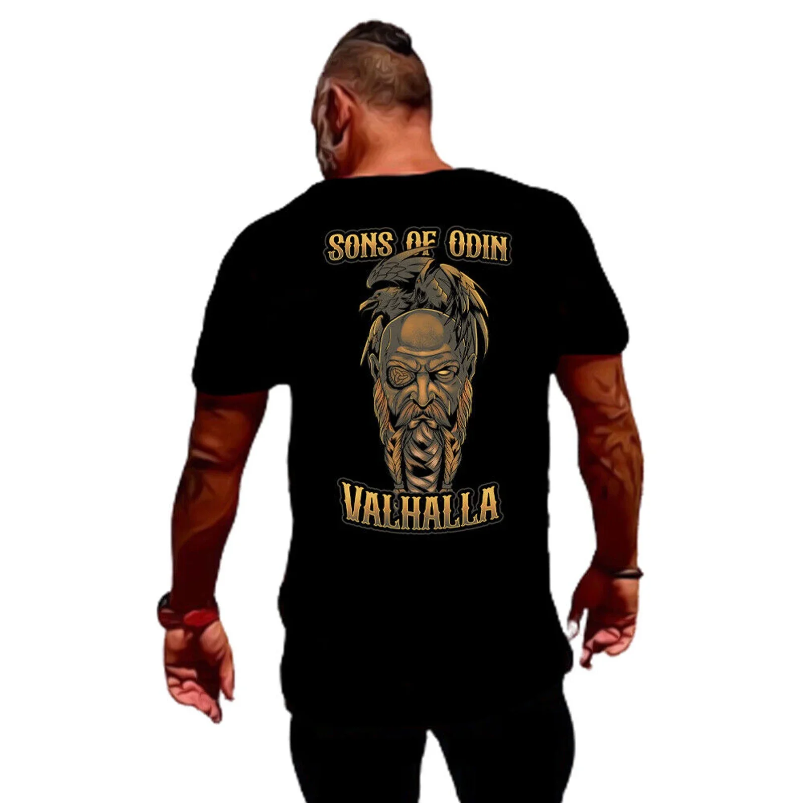 Nordic Warrior Floki Ragnar Sons of Odin Valhalla T-Shirt 100% Cotton O-Neck Summer Short Sleeve Casual Mens T-shirt Size S-3XL