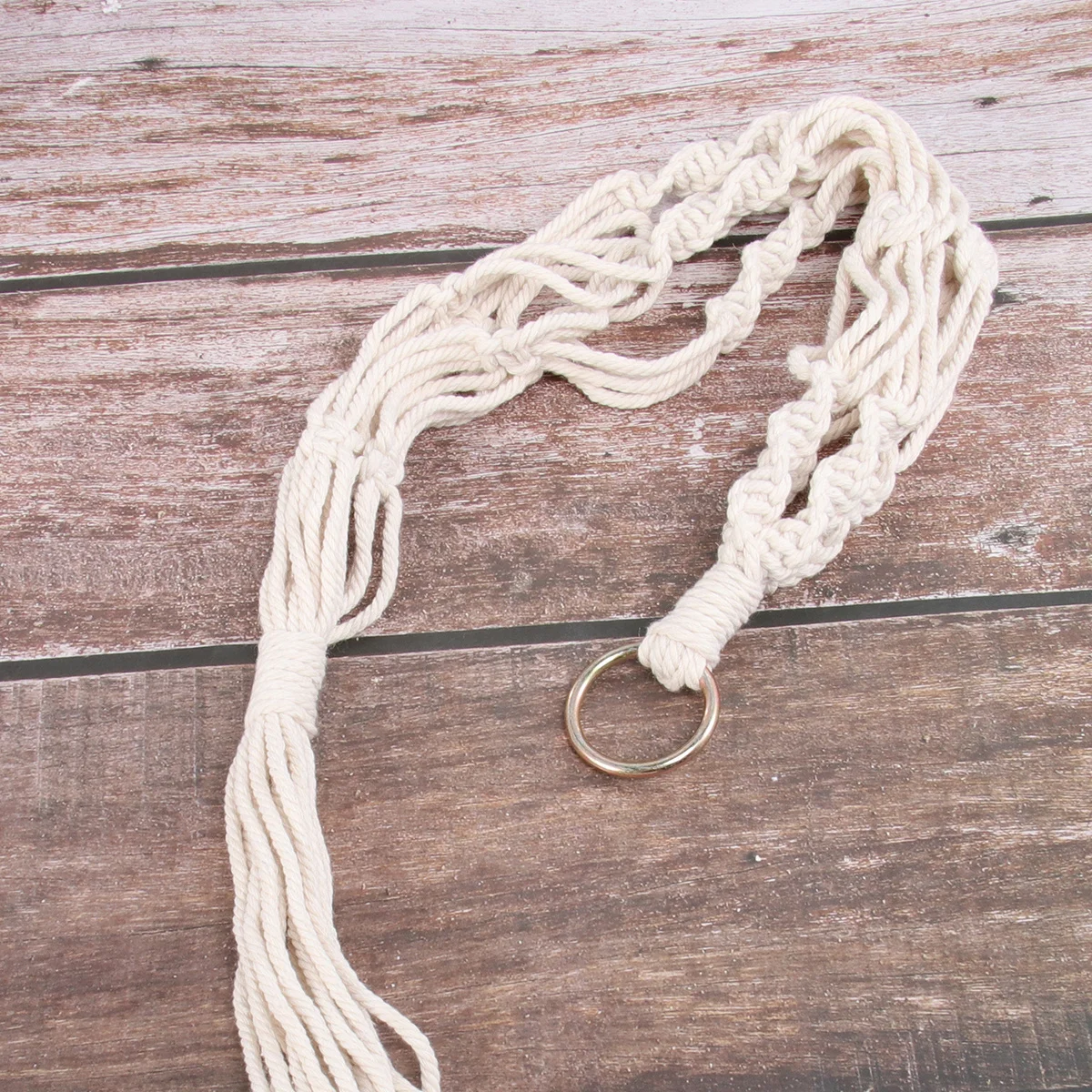 

3Pcs Cotton Flowerpot Hanging String Bag Hand Knitted Small Size Space-Saving Home Garden Store Decoration Flowerpot String Bag