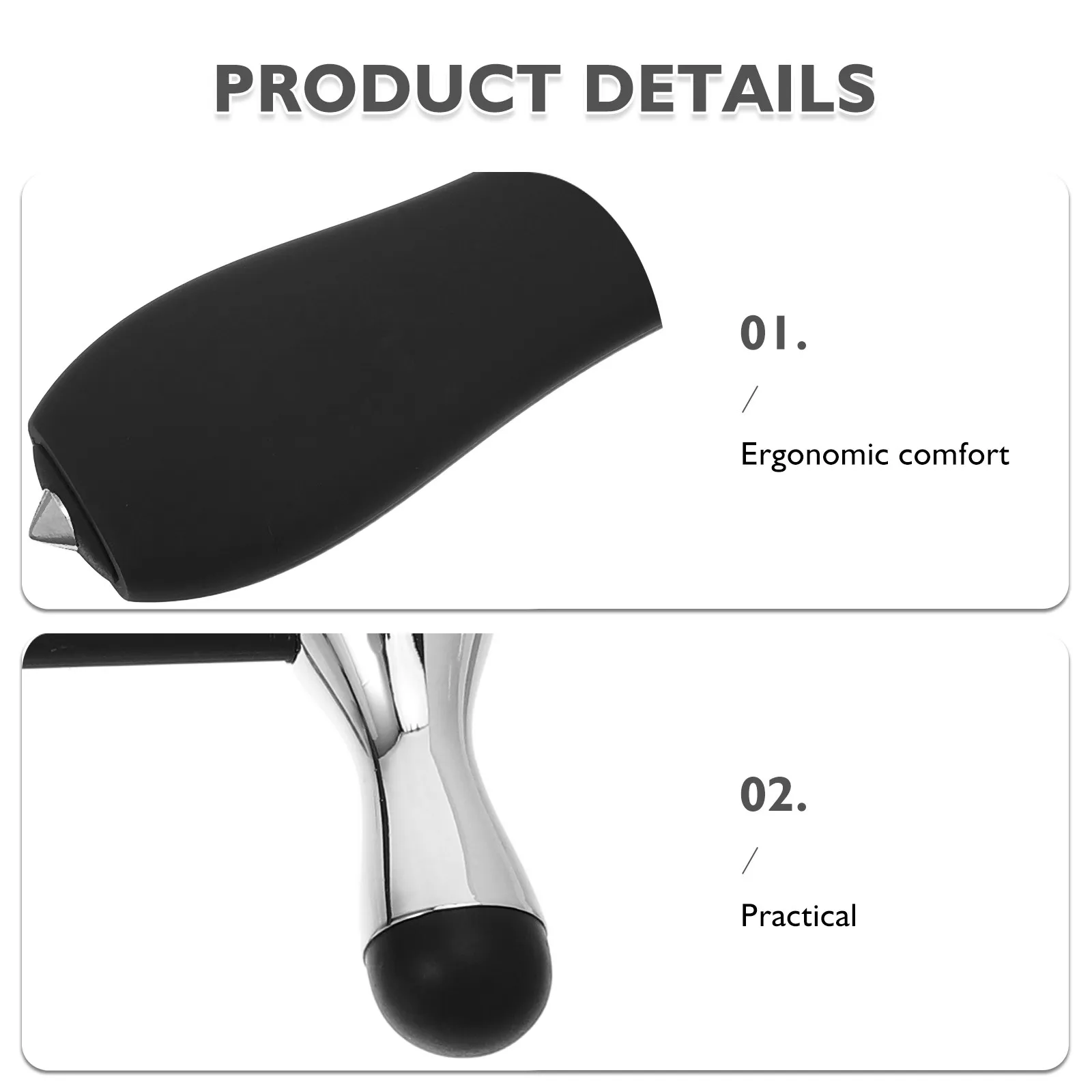 2Pcs Diagnostic Reflex Hammer Round Head Ergonomic Handle Clinic Neuro Exam Tool Portable Tendon Reflex Hammer
