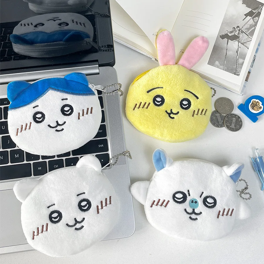 Children's Cartoon Cute Plush Zero Wallet Kawaii Rabbit Coin Wallet Earphone Bag Hanging Storage Bag Girl Gift