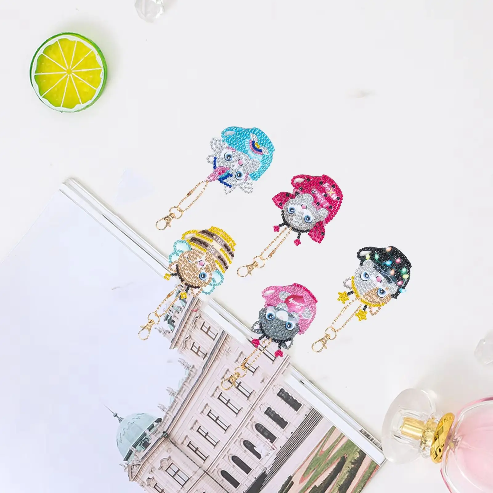 

Мультфильм красочные насекомые DIY алмазная живопись брелок мозаика вышивка крестиком сумка кулон подарок на день рождения алмазный брелок