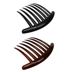 1/2PCS 7 Teeth French Twist Hair Bun Combs Hair Clip Side Comb Non Slip Prom Combs Wedding Jewelry Bridal Hair Accessories