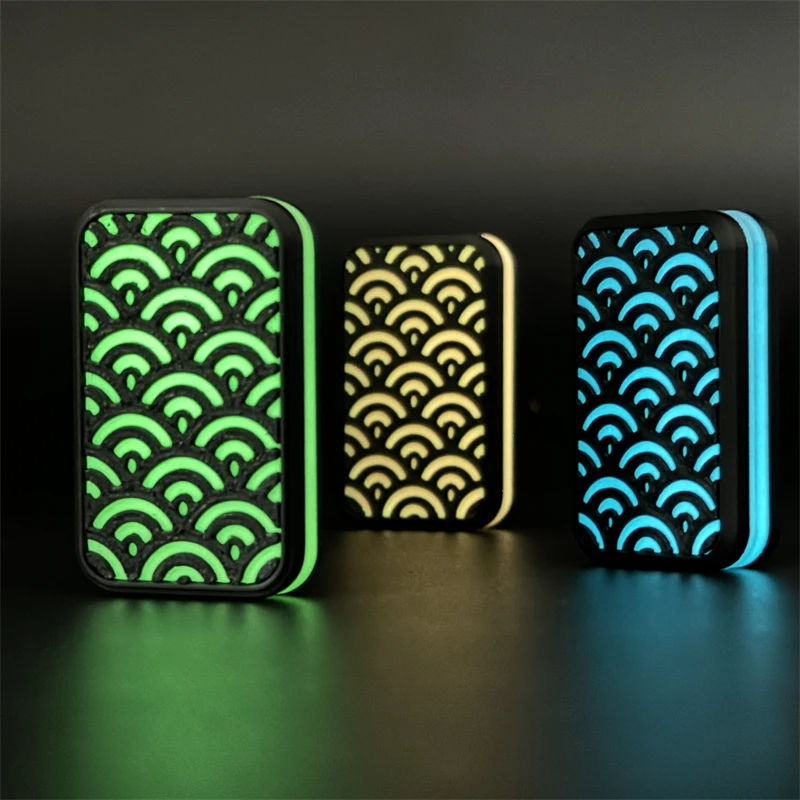 Novel Glow in the Dark Fidget Slider Fashion Signal EDC Fidget Toy Infinite Position Push Haptic Slider Stress Relief ADHD Tool