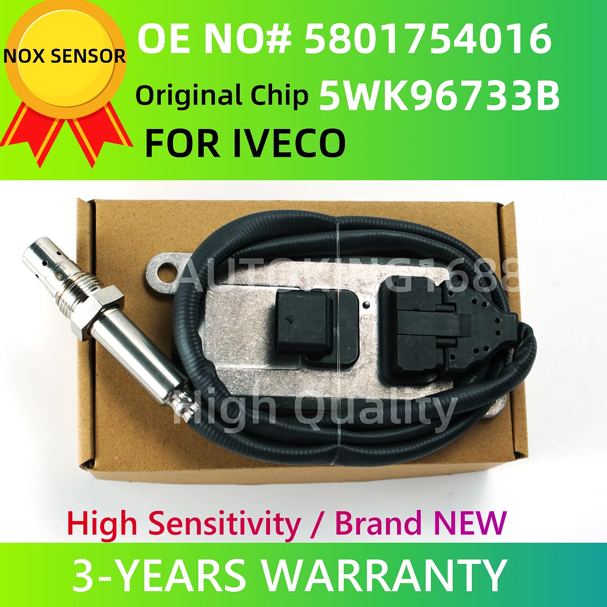 Original New Nitrogen Oxide Sensor Nox Sensor 5801754016 5WK96733B 5WK96733A 24V For IVECO Trucks For Catalytic