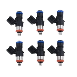 6pcs 0280158091 Fuel Injector 4 Hole Fit for Ford Edge Flex Fusion Taurus X Lincoln MKZ MKX MKS MKT Mazda 6 CX-9 Mercury Sable