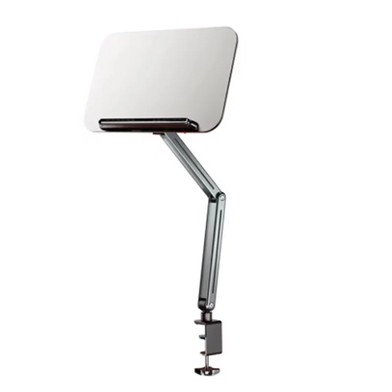 

ABDW-Desk Clamp Book Stand For Reading Adjustable Cookbook Stand Recipe Book Holder For Laptop Tablet Recipe Textbook