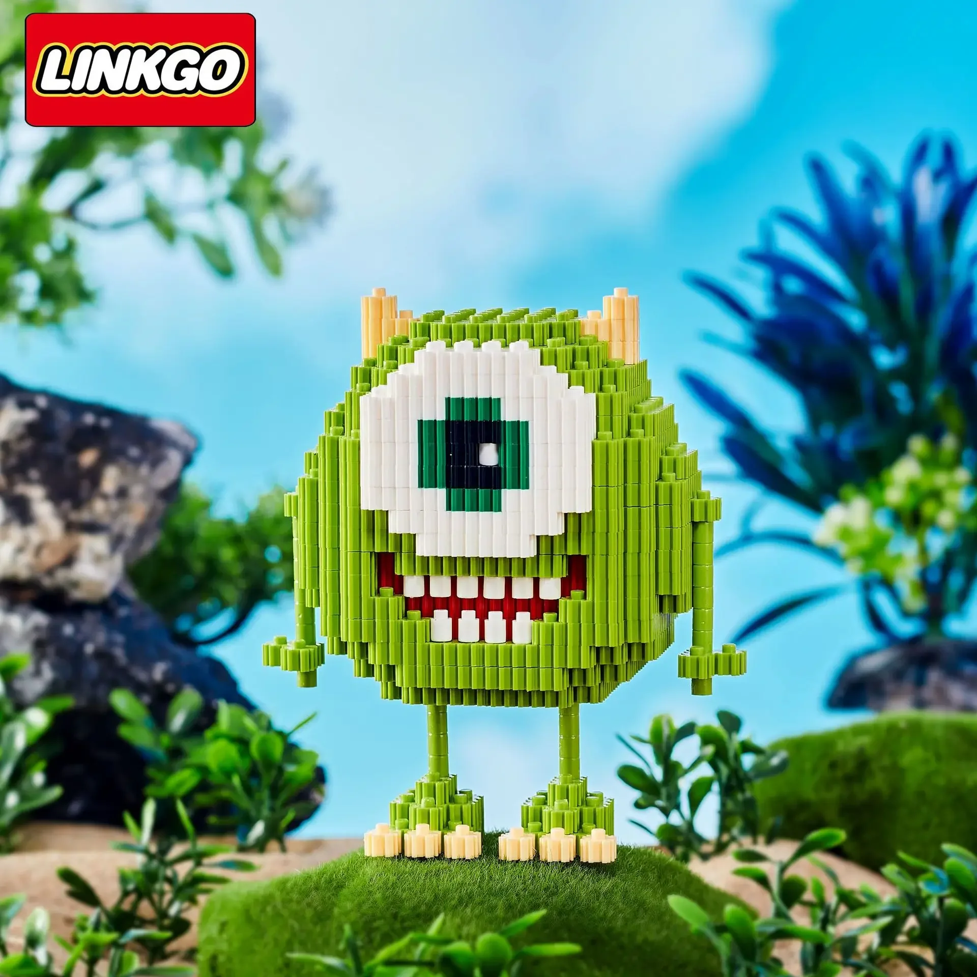 Linkgo Monster University Connection Building Blocks James Mike Model Anime Mini Brick Figure Toy For Kids Santa Gift