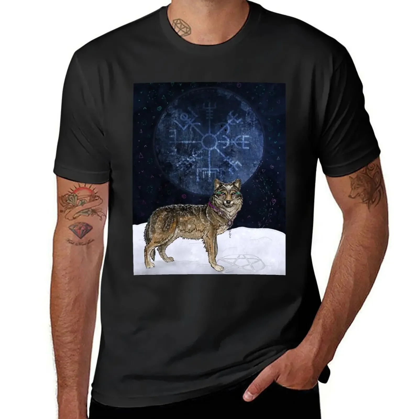 Wolf Moon T-Shirt anime figures Louboutins new edition vintage t shirt men