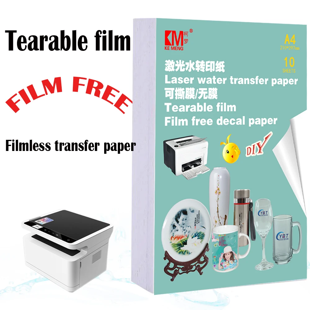 Film Free Laser Water Slide Transfer Decal Paper Waterslide Decal Paper White A4 Size For Mug Glass Ceramics