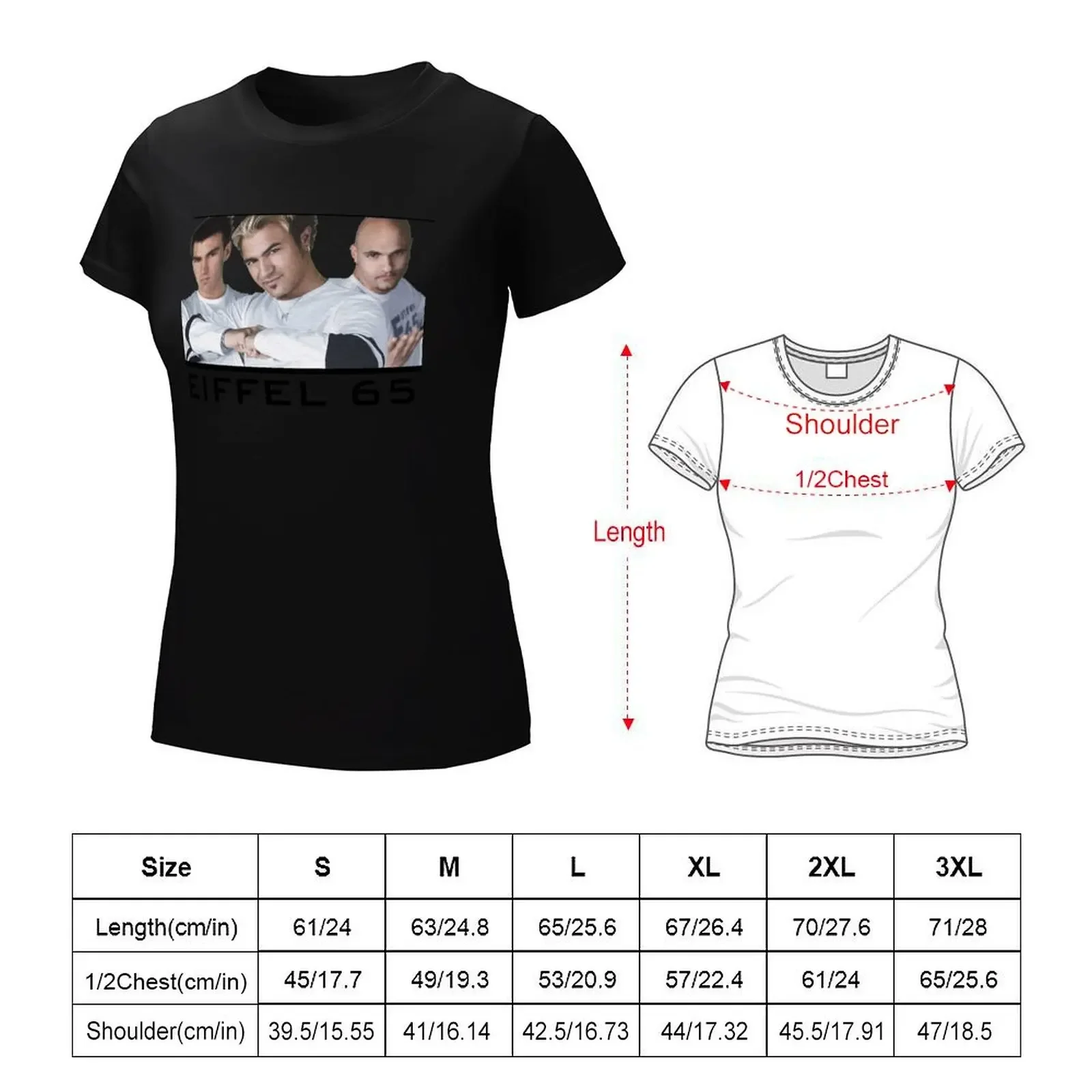 Eiffel 65 - Contact T-Shirt Female clothing summer clothes Blouse workout shirts for Women loose fit