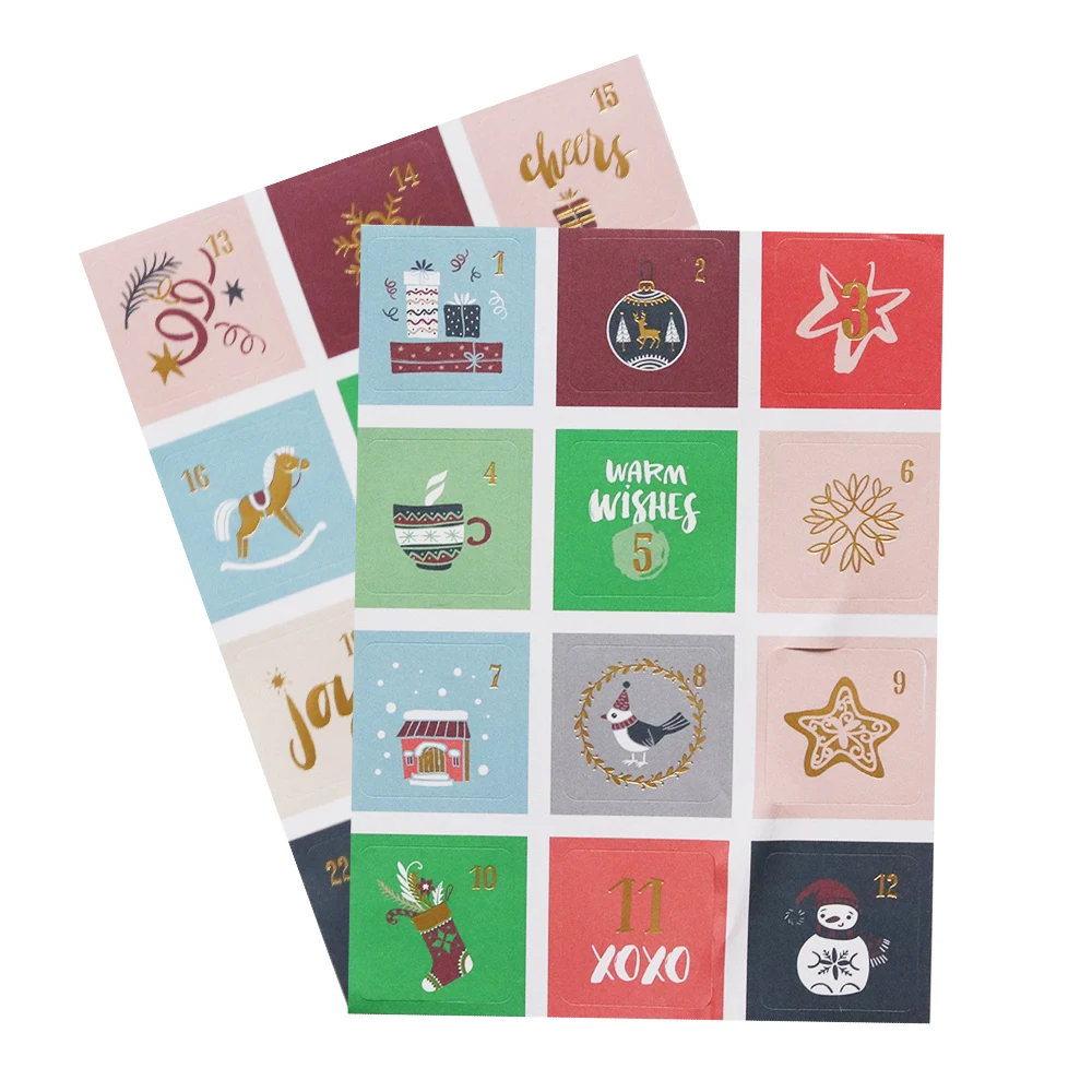 Kreative Vintage-Geschenktüten aus Papier, 24 Stück, Weihnachts-Adventskalender zum Selbstbefüllen, leere Papiertüten für Kinder – Detail 2