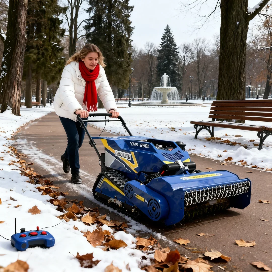 

Customized Crawler Robot Flail Lawn Mower - 800-1000mm Cutting Width Remote Control Tool for Ladder Farm Weeding
