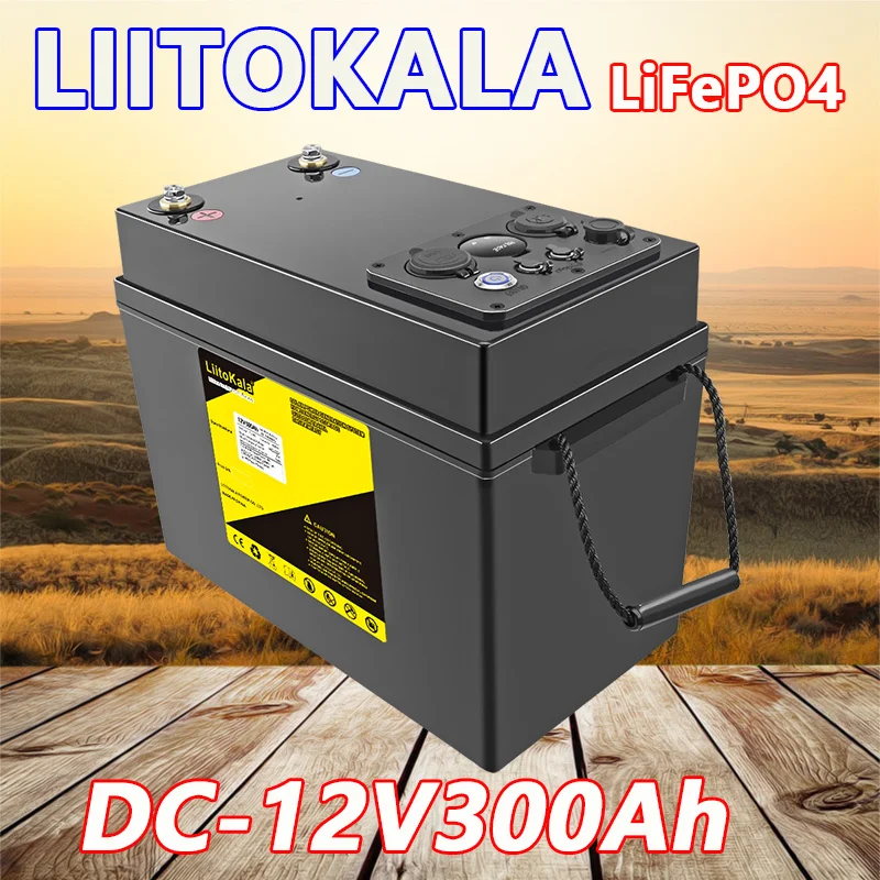 LiitoKala 12V90Ah 100Ah 12.8V120Ah/150Ah/200Ah/240Ah/300Ah LiFePO4 Batterij Voor RV Kampeerders Golfkar Off-Road Off-grid