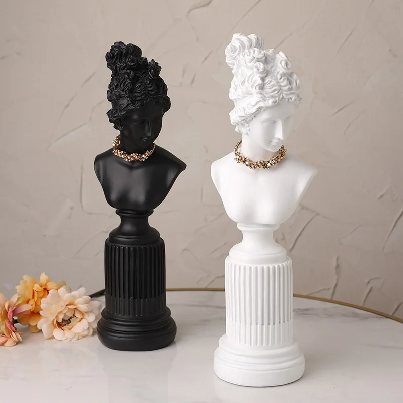 Necklace Shelf Jewelry Display Stand Portrait Sculpture Model Decoration Window Display Prop Ornament Home Furnishings Figurines
