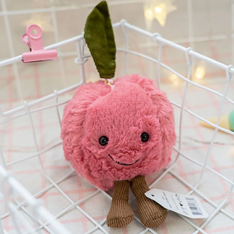 15 CENTIMETRI di Frutta Sveglia Peluche Portachiavi Giocattolo di Peluche Del Fumetto Avocado Ananas Mela Anguria Fungo Bambola Ciondolo Borsa Auto Ornamento