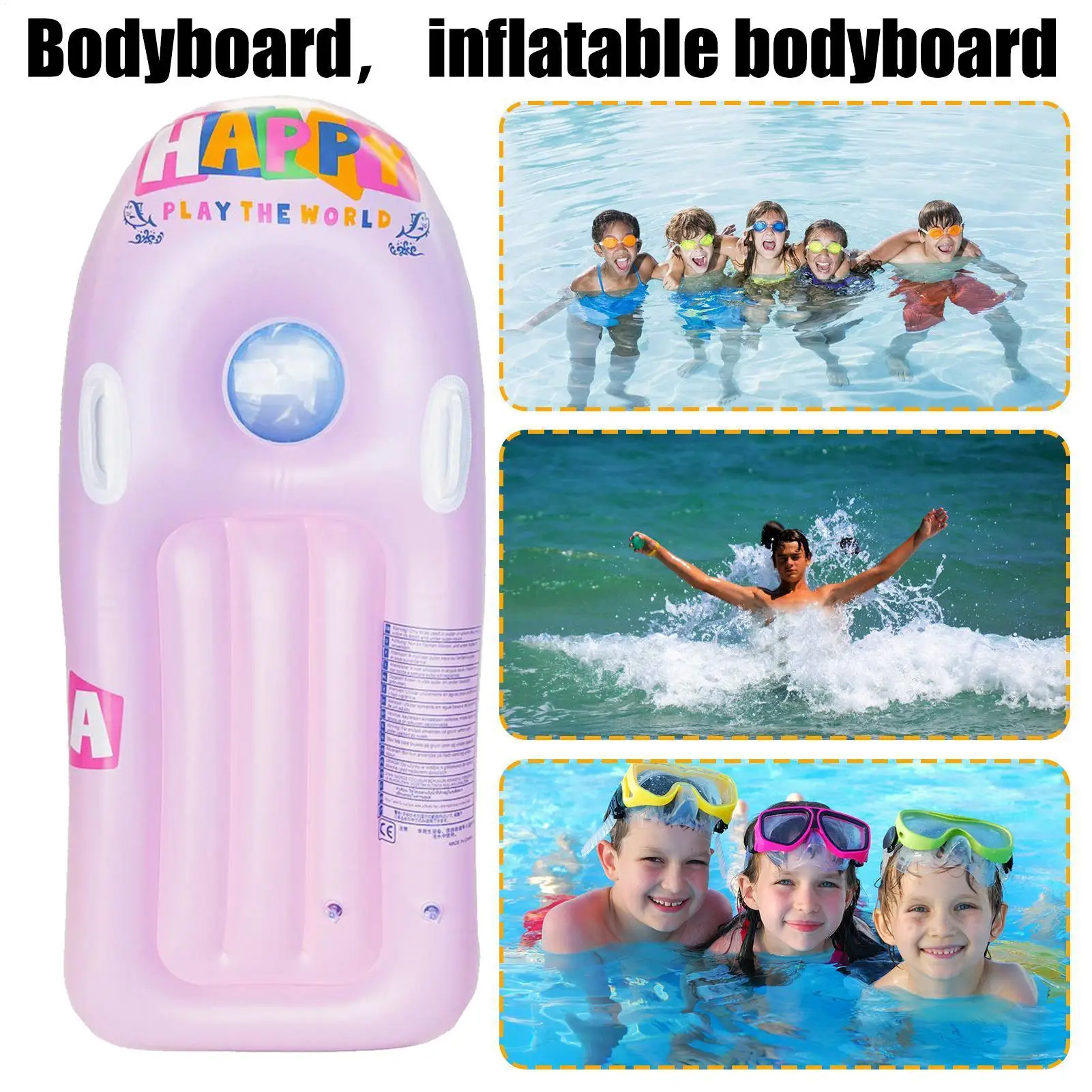 Opblaasbare vlotter Opblaasbaar zwembad drijft voor kinderbed Lounge Mat Floatie Raft Lounger Pad Speelgoed voor tuin buiten achtertuin