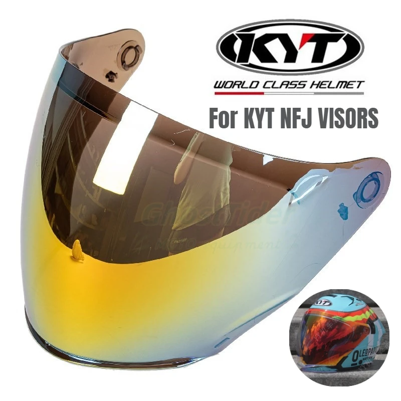 Las viseras originales para casco KYT son adecuadas para cascos modelo NFJ con varios colores, adecuadas para accesorios de medio casco KYT