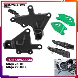 ZX10 Motorycle Front Footrest Foot Peg Mount Bracket For KAWASAKI NINJA ZX-10R ZX-10RR Foot Heel pedal Rider Footpegs ZX-10 R RR