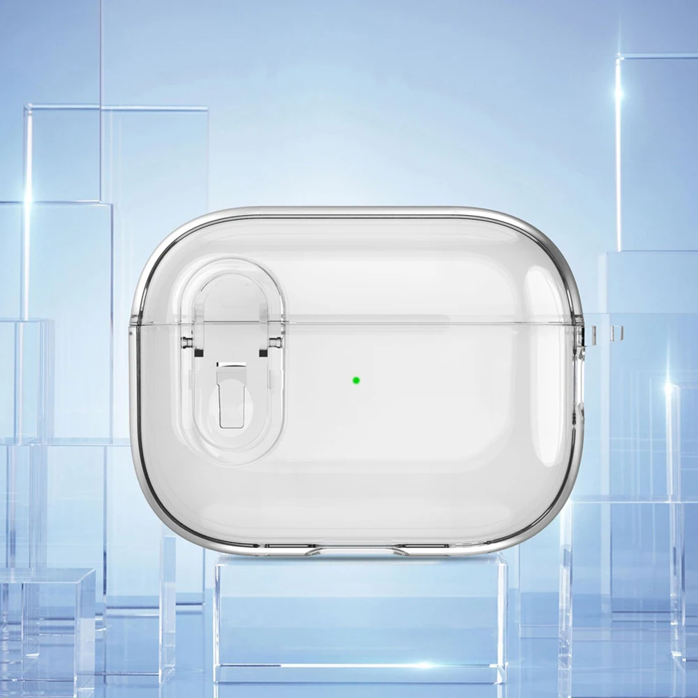Transparente Kristall Drahtlose Bluetooth Kopfhörer Fall Für Airpods Pro 2 2nd TPU Klar Schalter Schloss Abdeckung Für Funda Airpods 4 2024