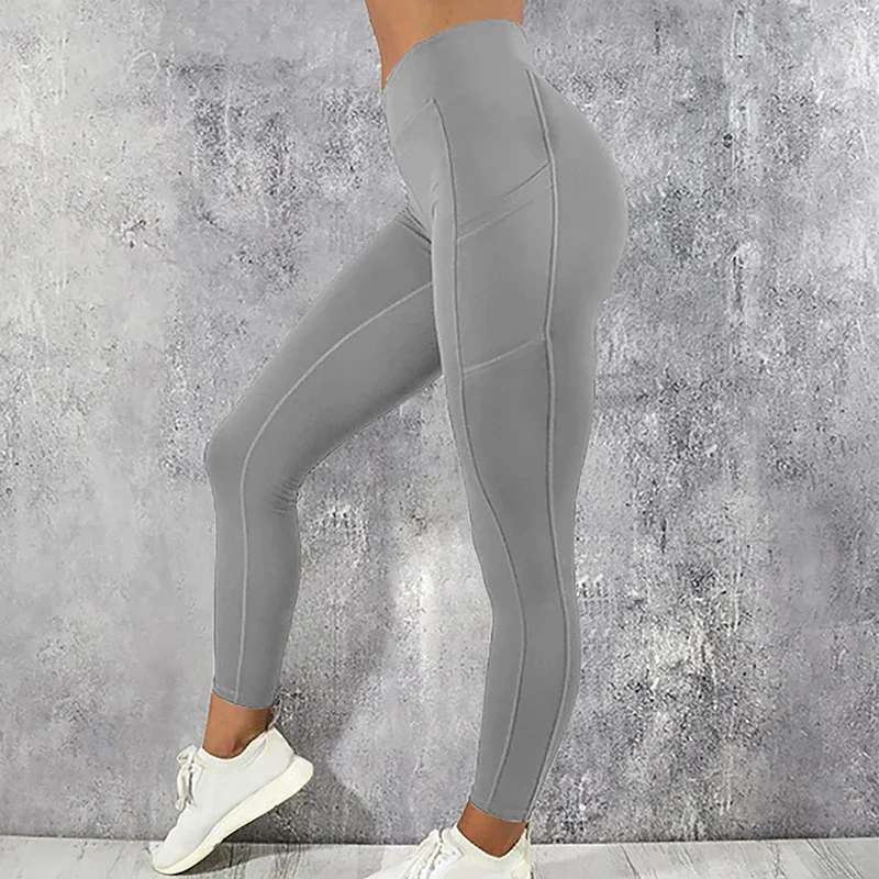 Leggings de fitness mulheres cintura alta push up elástico ginásio esporte leggings elastano plus size treino legging calças