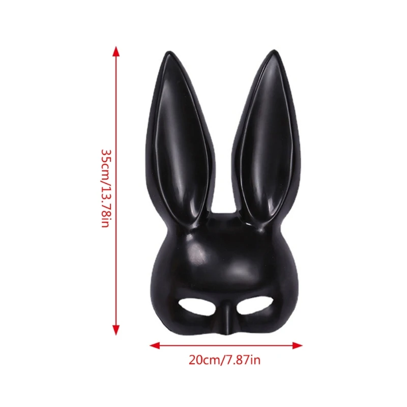 Rabbit Mask Cosplay Masquerade Mask Easter Bunny Mask Halloween Carnival Party Bar Nightclub Costume Sexy Half Face Mask