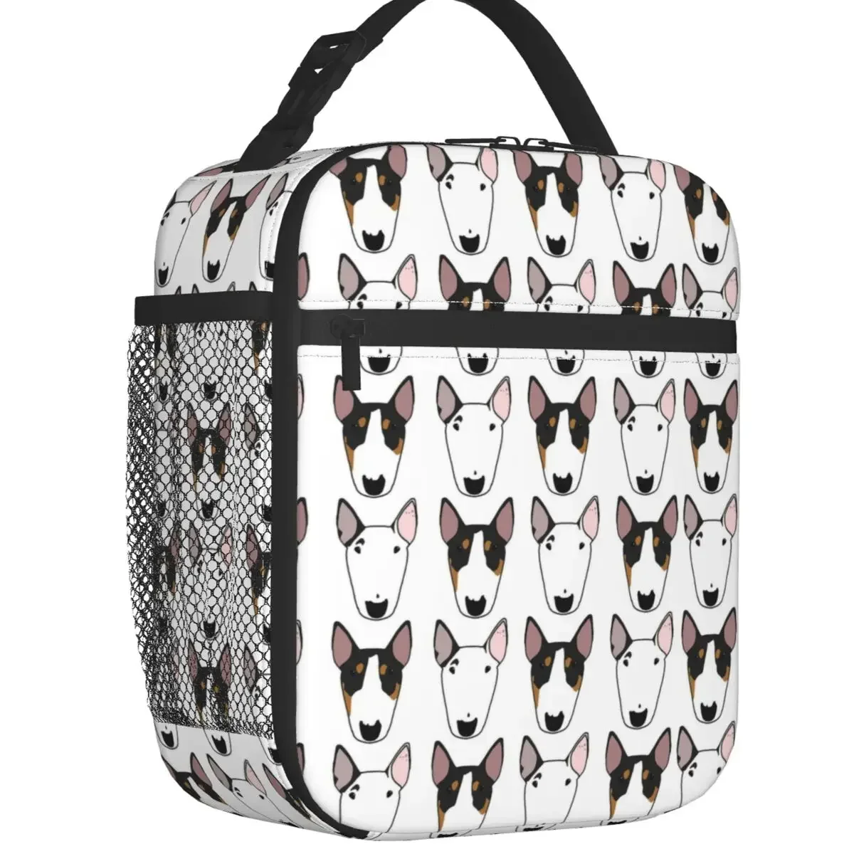 Bull Terrier Dogs Portable Lunch Box for Women Waterproof Pet Lover Cooler Thermal Food Insulated Lunch Bag Office Work