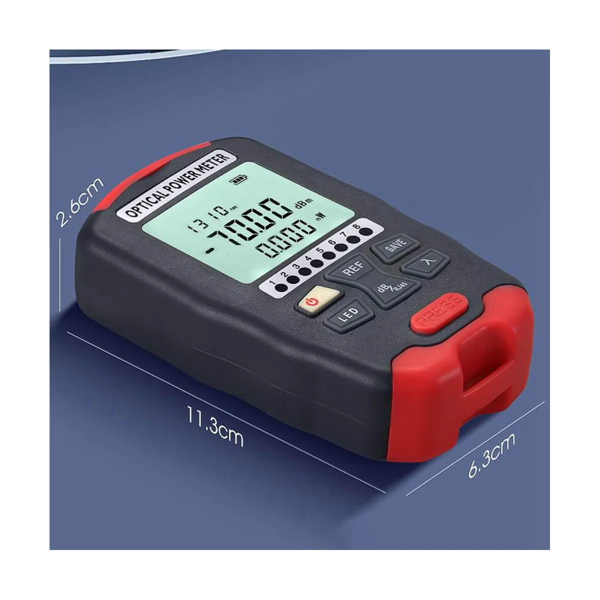 Optical Fiber Power Meter Fiber Visual Fault Locator 10 Wavelengths Sensitive Chip Accurate Measurement for Wiring D7