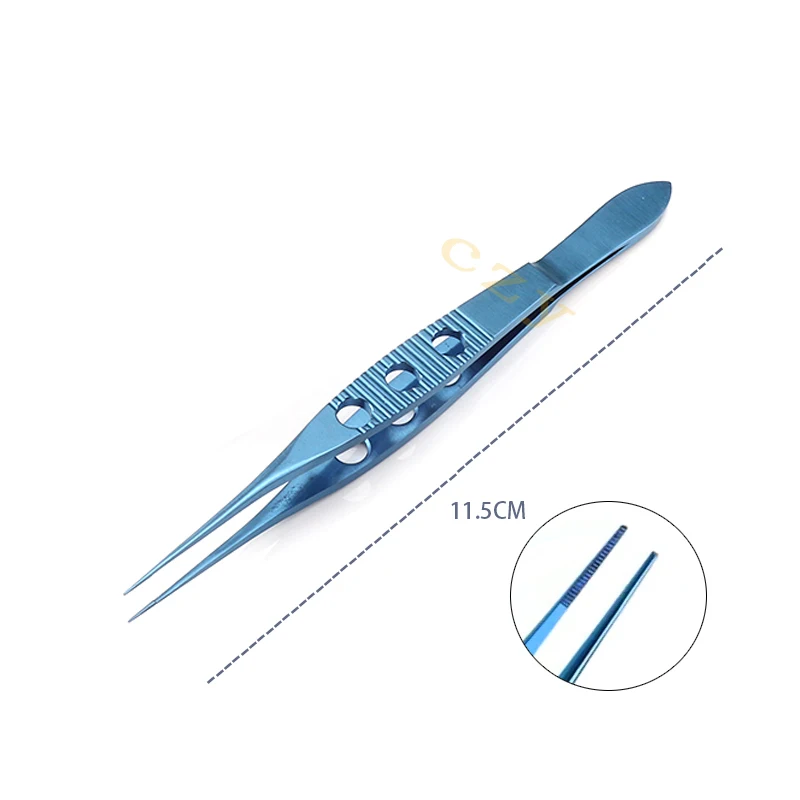 

Titanium Alloy Hair Planting Tweezers Hair Follicle Extraction Separation Professional Cosmetic Ophthalmology Elbow Iris Tweezer