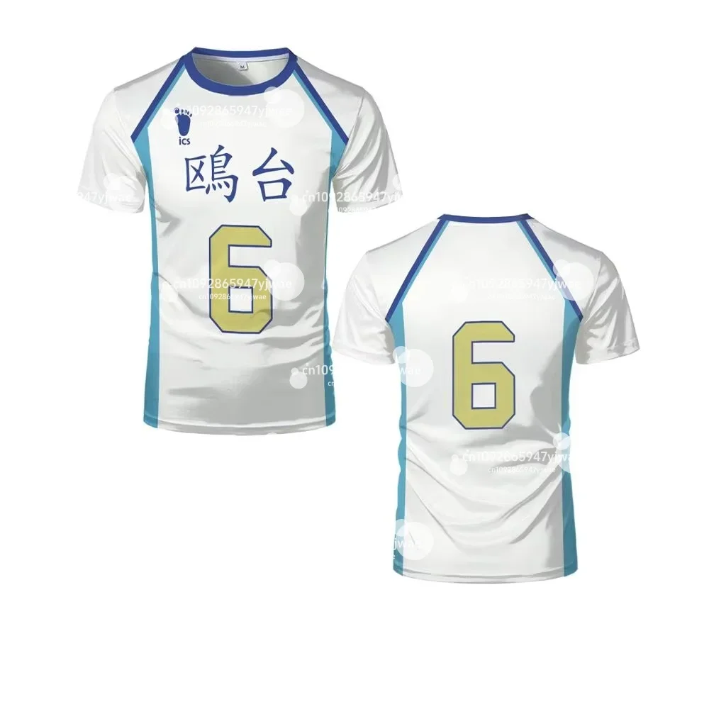 الرجال شعبية Haikyuu قميص الانمي ساكوراي المدرسة الثانوية زي كرة طائرة شينغهاي تاكاي تأثيري قصيرة الأكمام ملابس للرجال