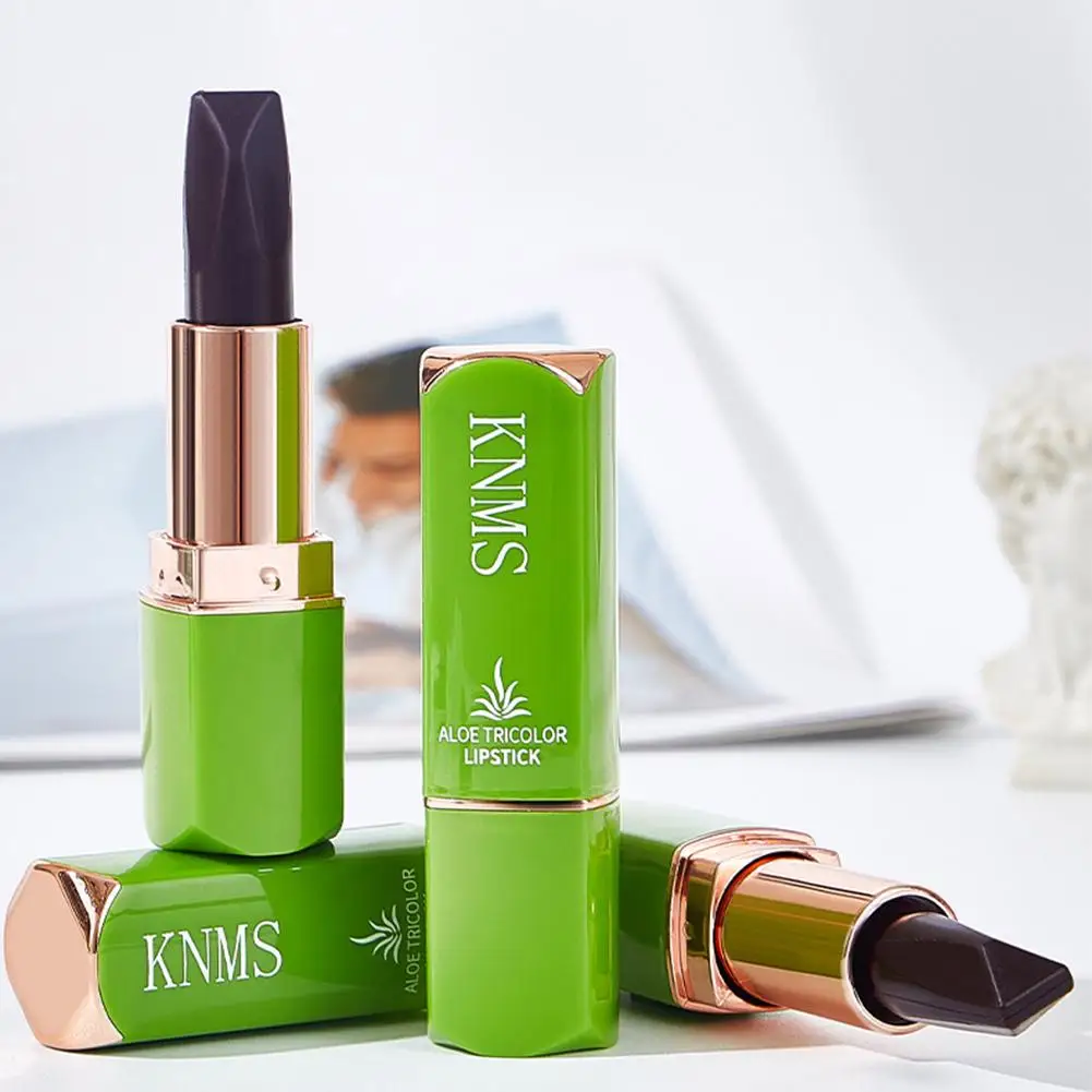 Primavera Aloe Vera lápiz labial hidratante bálsamo labial nutritivo de larga duración cambio de Color brillo de labios maquillaje de labios Comestics