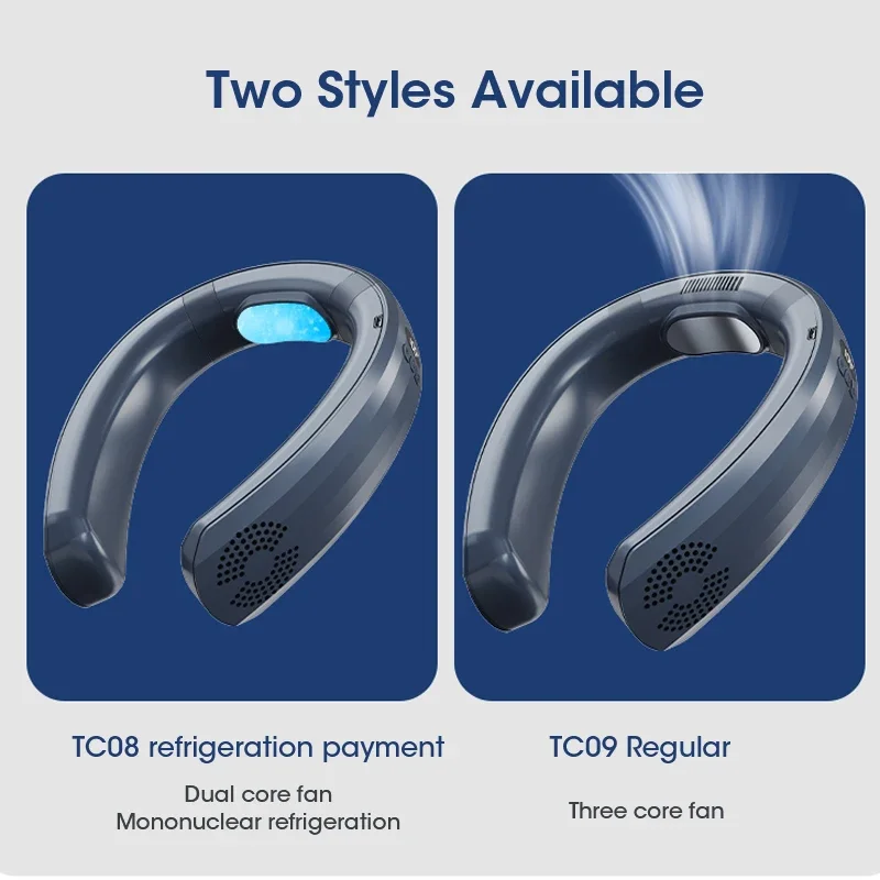 مروحة رقبة محمولة قابلة لإعادة الشحن USB بقدرة 4000 مللي أمبير في الساعة بدون شفرات صامتة 3 سرعات معلقة للسفر والمكتب واللاسلكي في الهواء الطلق #2