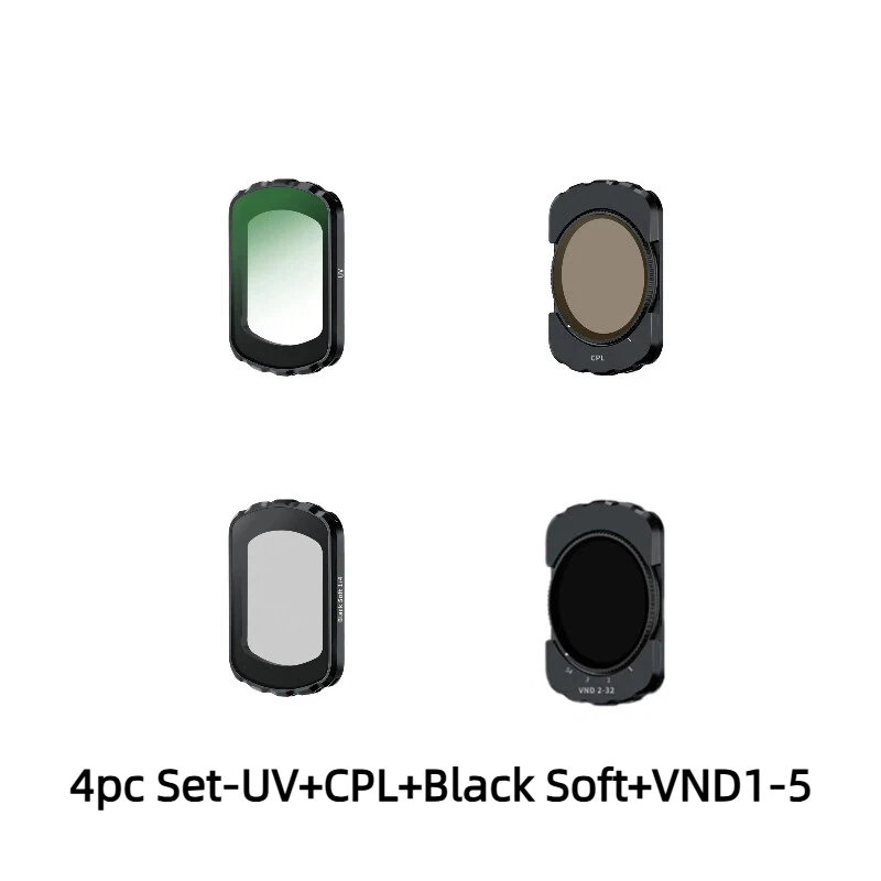 DJI OSMO POKET3 UV Magnetische Filter Kit UV CPL ND8/16/32/64 NDPL Zwart Zachte Filter set Camera Lens Drone Accessoires