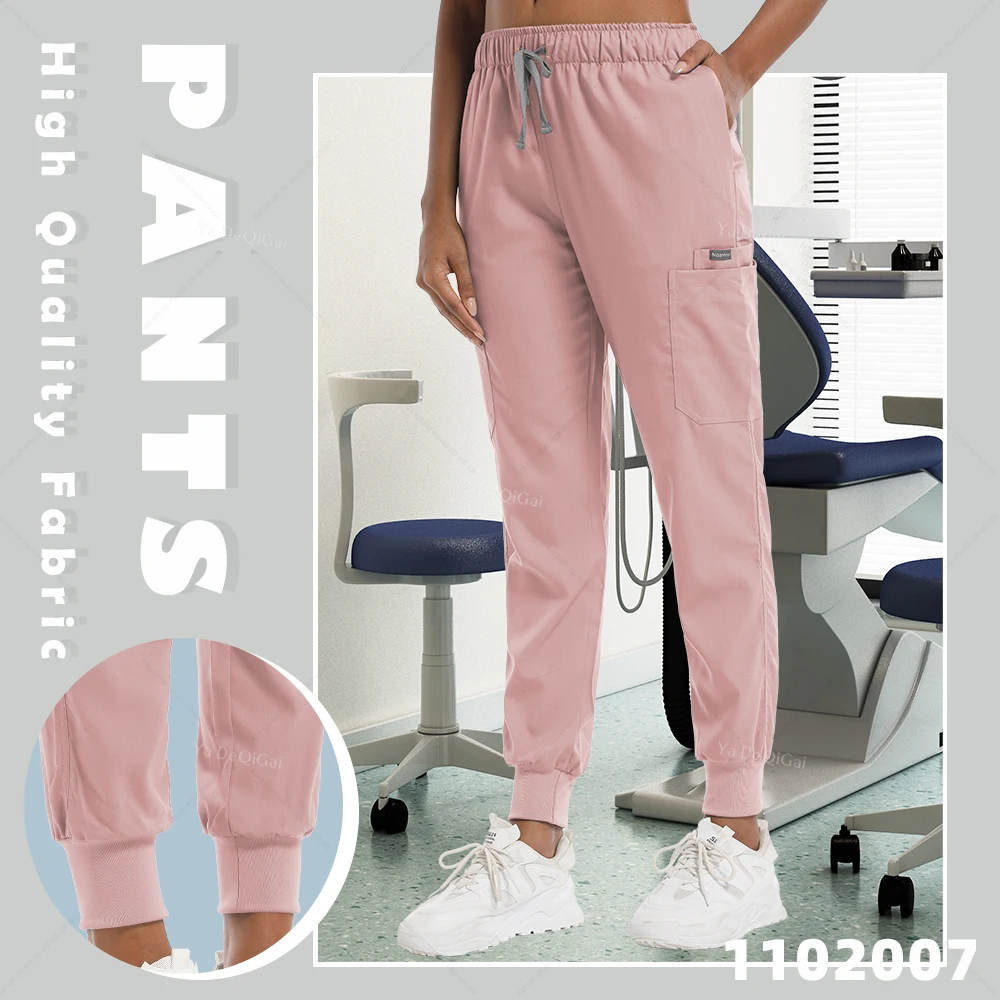 Nowe spodnie do biegania dla kobiet i mężczyzn Medical Scrub Work Bottoms Unisex Stretch Beauty Trousers Clinic Doctor Nurse Pants