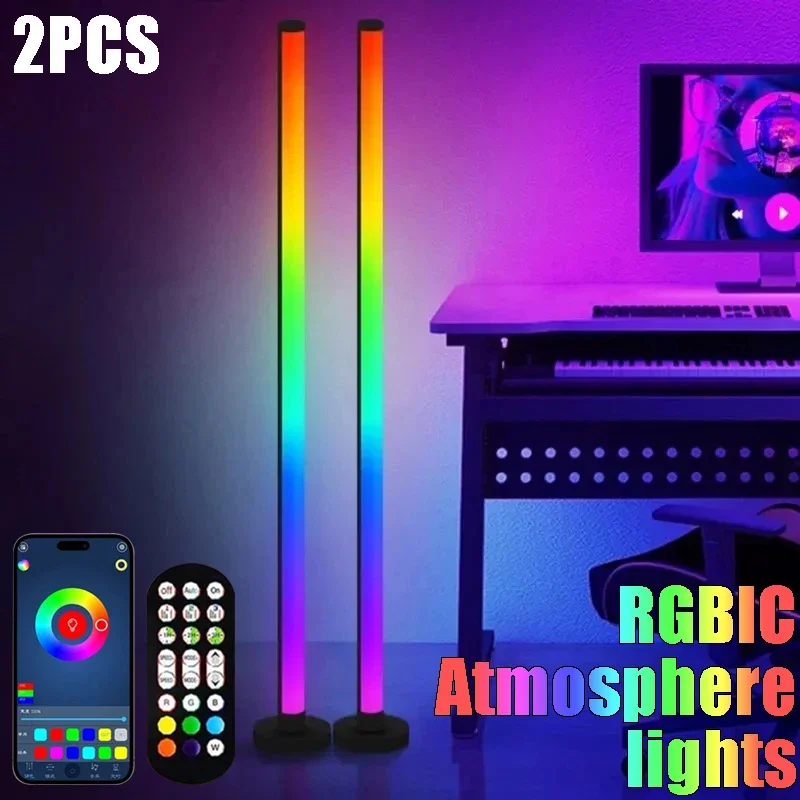 

RGBIC Atmosphere Lights APP Control Music Sync Corner Lighting LED Floor Standing Lamp for Bedroom Living Room Background Light