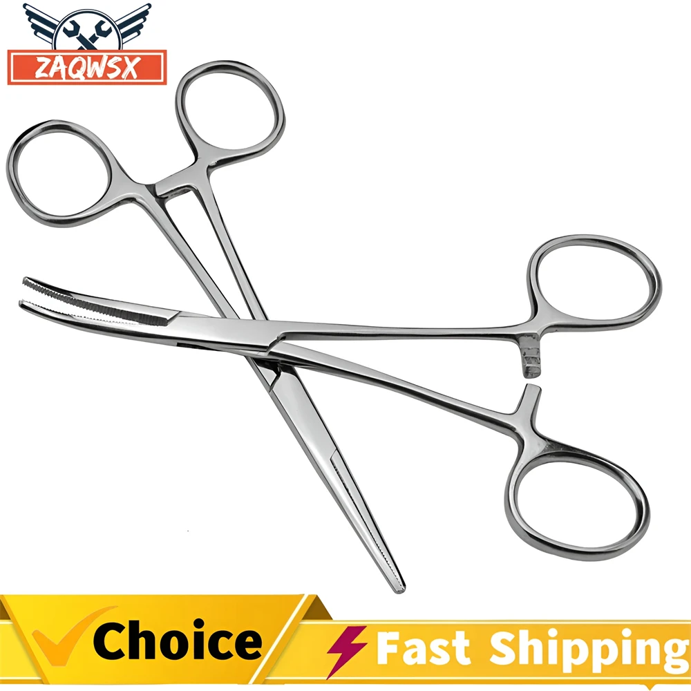 12.5/16/18CM Curved Stainless Steel Bent-nose/Straight Locking Elbow Scissors Pliers Hemostatic Forceps Clamp Pliers