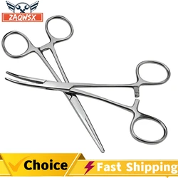 12.5/16/18CM Curved Stainless Steel Bent-nose/Straight Locking Elbow Scissors Pliers Hemostatic Forceps Clamp Pliers