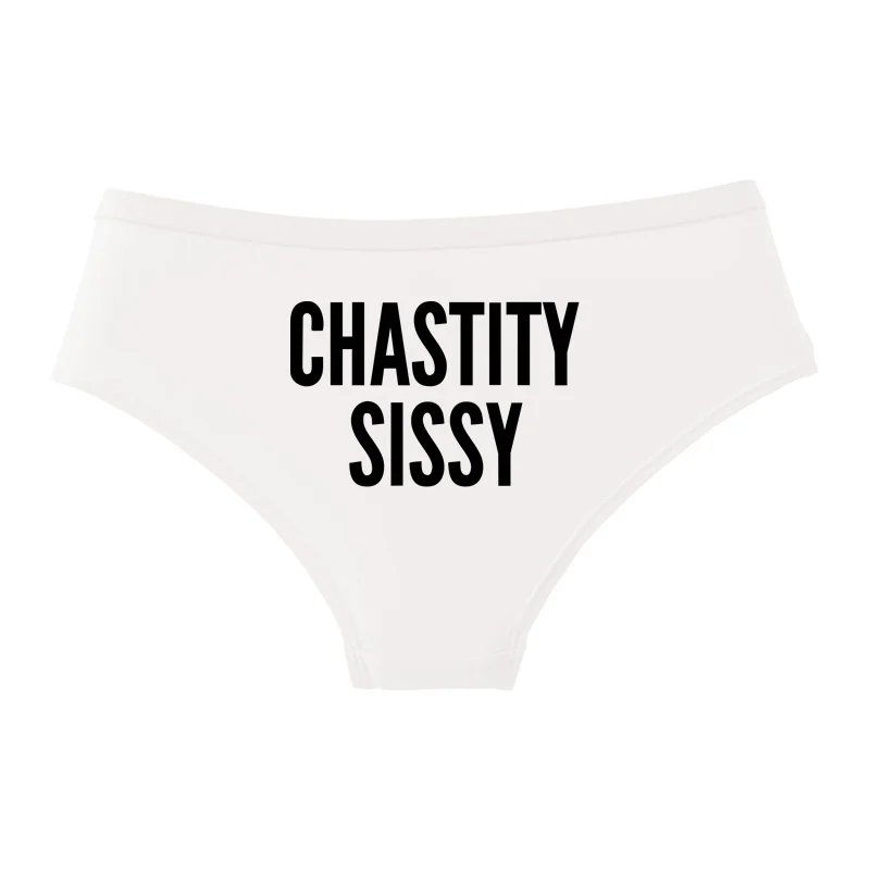 

CHASTITY SISSY забавные женские сексуальные трусики, удобное женское нижнее белье, бесшовные горячие трусы, белое нижнее белье, женские трусы