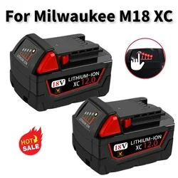 12Ah M18 Battery For Milwaukee 18V XC Li-Ion M18B5 48-11-1860 48-11-1850 48-11-1840 48-11-1830 48-11-1820 Replacement Batteries