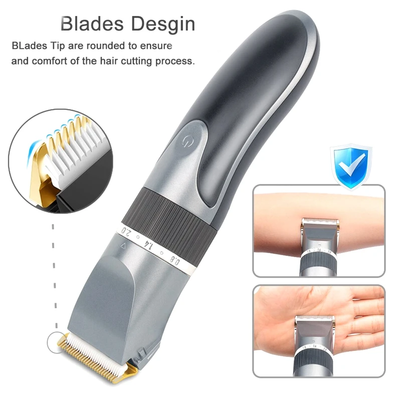 Hair Clipper For Men Adults Kids Cordless Rechargeable Hair Cutter Machine Professional