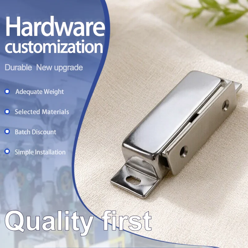 3pcs Strong Magnetic Cabinet Door Lock Buckle Made Of 304 Stainless Steel With Durable And Safe Anti-Theft Locking Mechanism