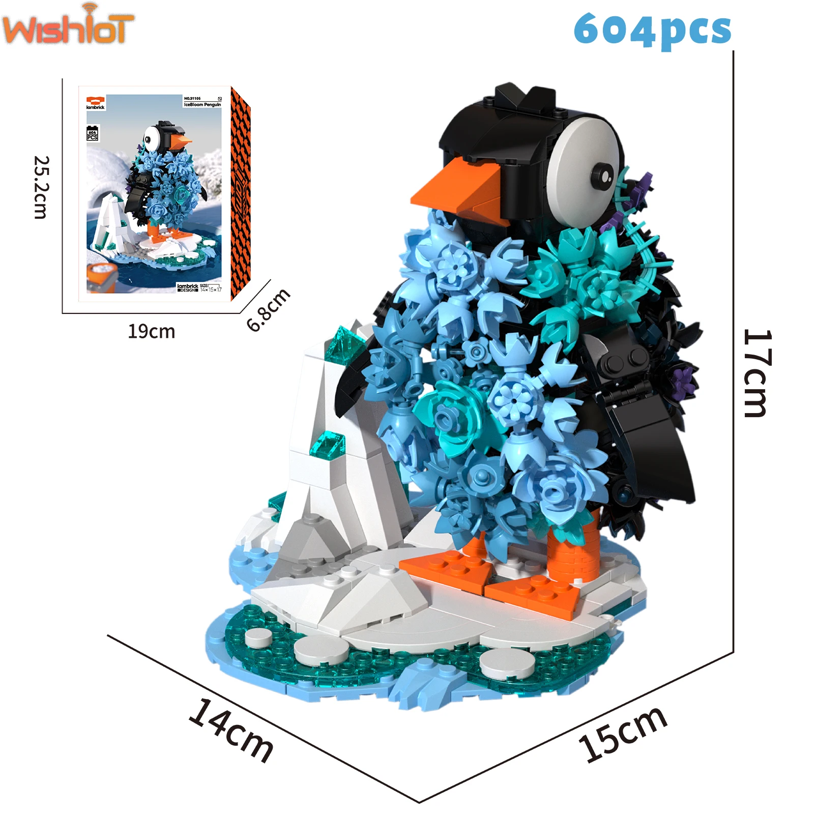 

604 шт. IceBloom пингвин строительные блоки милая птица модель животного холодный океан полярная сцена STEM образование головоломки игрушки подарки для детей