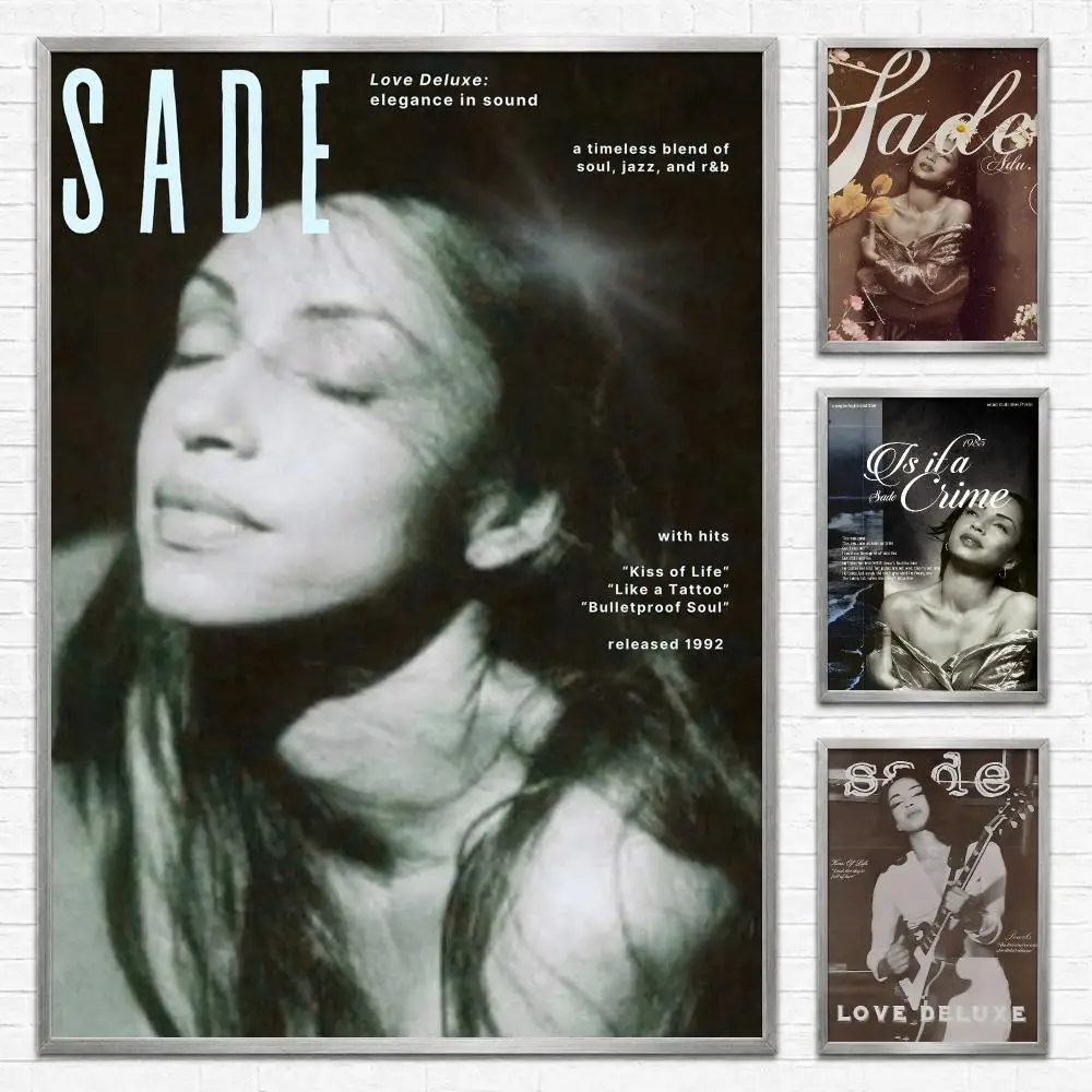 Singer Sade Poster Self‑Adhesive Waterproof PP Poster Coffee House Bar Wall Art Sticker Room Home Decor